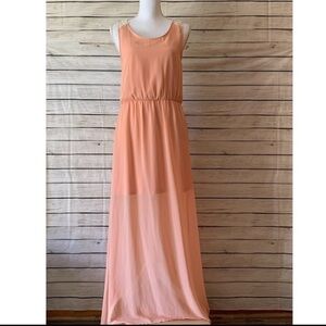 Double Zero Maxi Dress With Lace Back Size Large